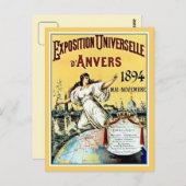antiek wereldexpo Antwerpen 1894 Briefkaart (Voorkant / Achterkant)