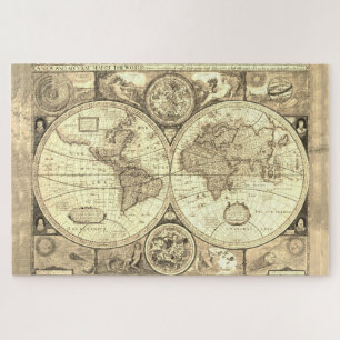 Antiek Wereldkaart 1000 Stuk Jigsaw Puzzel