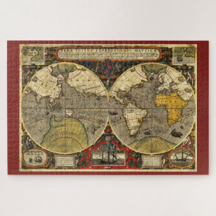 Antiek Wereldkaart #2 Legpuzzel