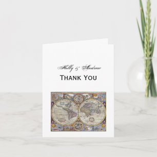 Antiek Wereldkaart #3 Bedankkaart