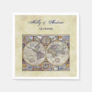 Antiek Wereldkaart #3, Onderdruk BG #3 Servet