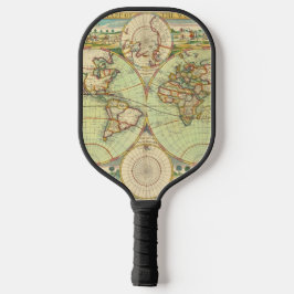 Antiek Wereldkaart #4 Pickleball Paddle