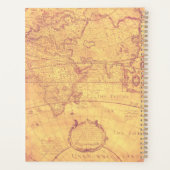 Antiek  Wereldkaart avonturier Planner (Achterkant)