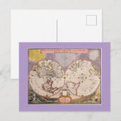 Antiek Wereldkaart Briefkaart (Voorkant / Achterkant)