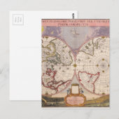 Antiek Wereldkaart Briefkaart (Voorkant / Achterkant)