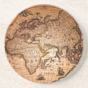 Antiek Wereldkaart Classic Earth Gift Onderzetter