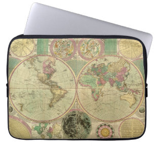 Antiek Wereldkaart door Carington Bowles, circa Laptop Sleeve
