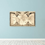 Antiek Wereldkaart door Philipp Eckebrecht - 1630 Canvas Afdruk (Insitu (Houten vloer))