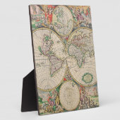 Antiek Wereldkaart Fotoplaat (Zijkant)