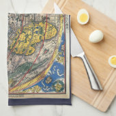 Antiek Wereldkaart Heart Shaped van Peter Apian 15 Theedoek (Quarter Fold)