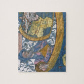 Antiek Wereldkaart met Claudius Ptolemy, 1507 Legpuzzel (Verticaal)