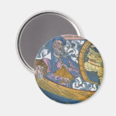 Antiek Wereldkaart met Claudius Ptolemy, 1507 Magneet (Voorkant / Achterkant)