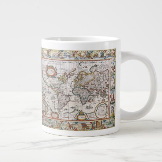 Antiek Wereldkaart mokken (Rechts)