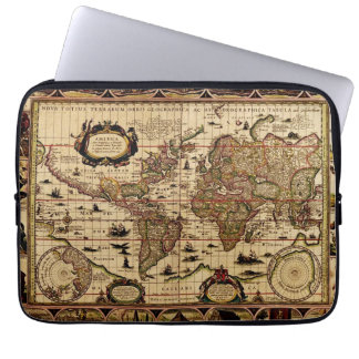  Antiek Wereldkaart ontwerp Laptop Sleeve