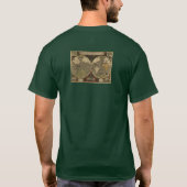 Antiek Wereldkaart T-shirt (Achterkant)