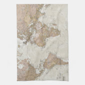 Antiek Wereldkaart Theedoek (Verticaal)