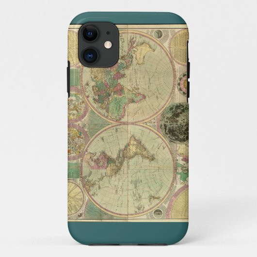 Antiek Wereldkaart van Carington Bowles, ongeveer  Case-Mate iPhone Case (Achterkant)