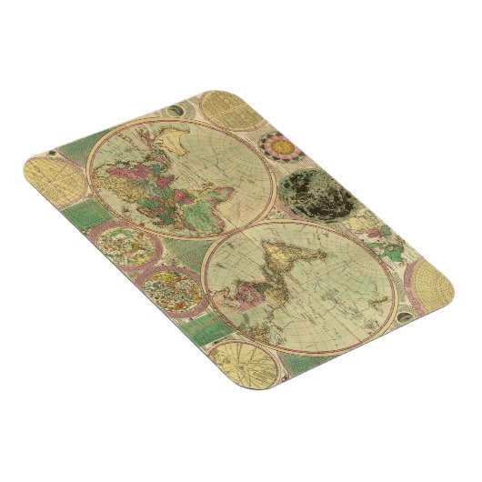 Antiek Wereldkaart van Carington Bowles, ongeveer Magneet (Rechterzijde)