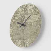 Antiek Wereldkaart van Sebastian Münster ongeveer Grote Klok (Hoek)