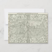 Antiek Wereldkaart van Sebastian Münster ongeveer Kaart (Voorkant)