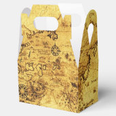 ANTIEK WERELDKAART VII BEDANKDOOSJES (Geopend)