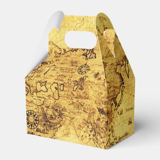 ANTIEK WERELDKAART VII BEDANKDOOSJES (Voorkant Zijde)