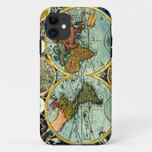 Antiek Wereldkaart  Wereldbol Art Iphone-draagtas Case-Mate iPhone Case (Achterkant)