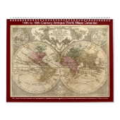 Antiek Wereldkaarten - 16e tot 18e eeuw Kalender (Hoes)