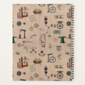 Antiek werktuigbouwkundige wetenschapspatroon planner (Achterkant)