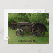 Antiek wieltractoren briefkaart (Voorkant / Achterkant)