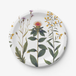 Antiek Wildflower Elegante  Natuur Lover Papieren Bordje