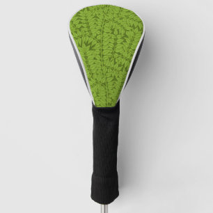 Antiek William Morris Branch Groene Blad Patroon Golfheadcover
