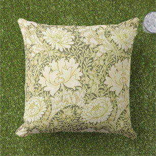 Antiek William Morris Chrysanthemum Patroon Buitenkussen