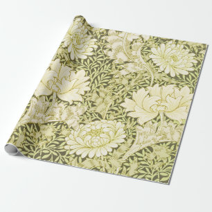 Antiek William Morris Chrysanthemum Patroon Cadeaupapier