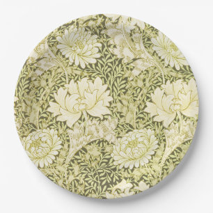 Antiek William Morris Chrysanthemum Patroon Papieren Bordje