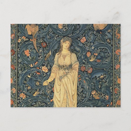Antiek William Morris Flora Briefkaart (Voorkant)