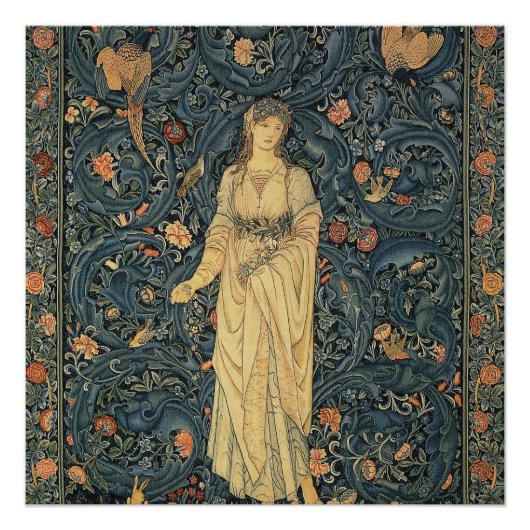 Antiek William Morris Flora Perfect Poster (Voorkant)