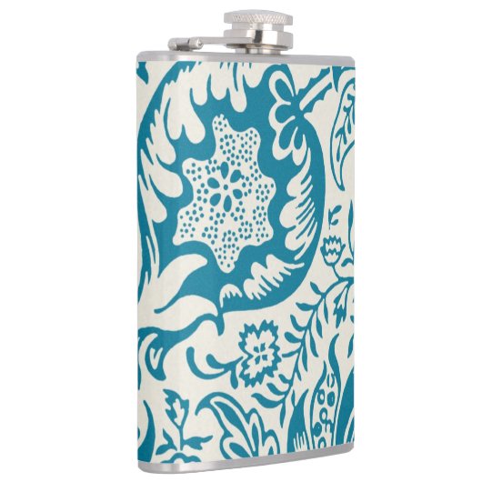 Antiek William Morris Snake's Head Print Heupfles (Rechts)