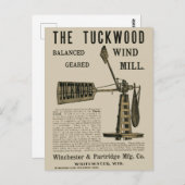Antiek windenergie The Tuckwood Whitewater Wis 188 Briefkaart (Voorkant / Achterkant)