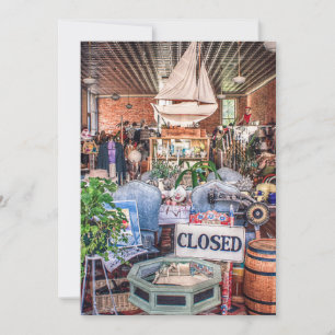 Antiek winkel in oakland oregon uit het verleden feestdagenkaart