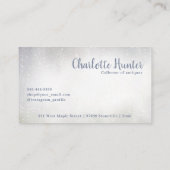 Antiek winkel, theepot, goud en blauw visitekaartje (Achterkant)