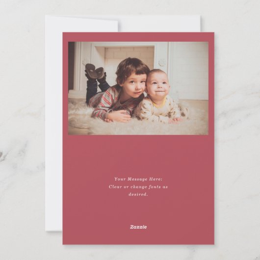 Antiek winkelpui feestdagenkaart (Achterkant)