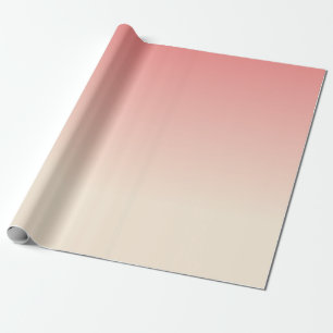 Antiek wit en licht koraal ombre patroon cadeaupapier