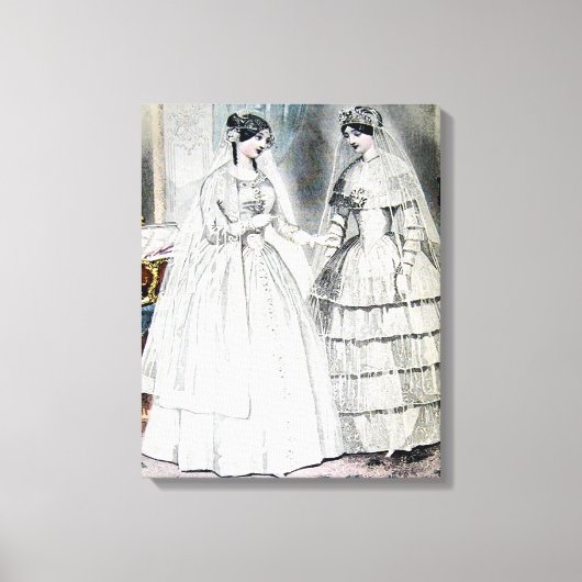 Antiek-witbruiloft Canvas Afdruk (Voorkant)
