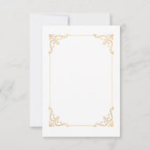 Antiek  witgouden script moslim bruiloft bedankkaart (Achterkant)