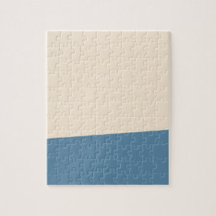 Antiek witte en blauwe vaste kleuren met luchtkrac legpuzzel