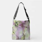 Antiek witte en droge roze hydrangea Petals Crossbody Tas (Voorkant)