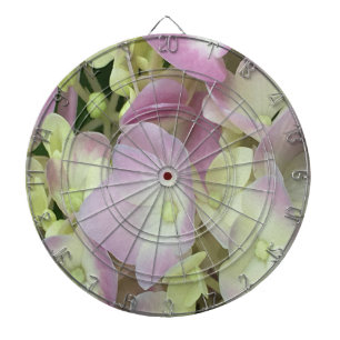 Antiek witte en droge roze hydrangea Petals Dartbord