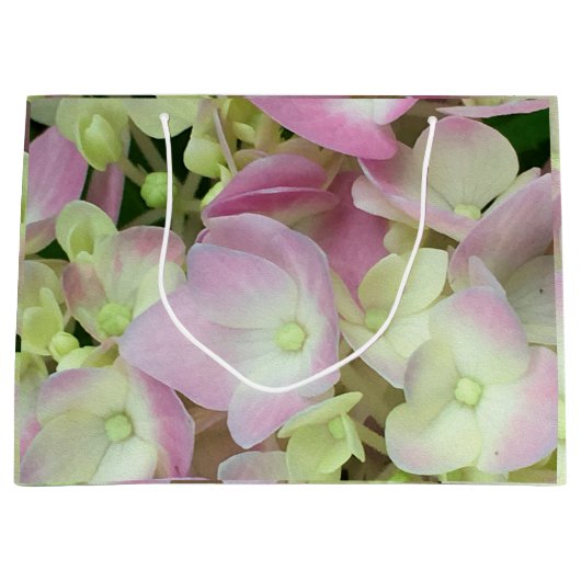 Antiek witte en droge roze hydrangea Petals Groot Cadeauzakje (Voorkant)