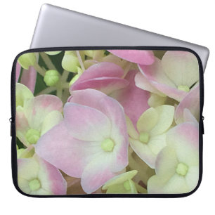 Antiek witte en droge roze hydrangea Petals Laptop Sleeve